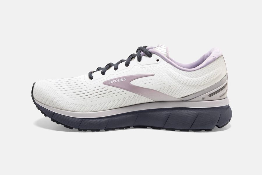 Brooks Running Shoes Womens White/Pink - Trace Road - 8736-NPLXT